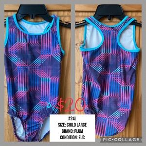 #24L Used Child Large Plum Leotard
